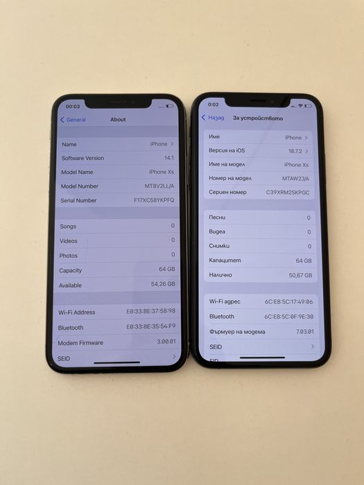 Iphone Xs 64GB черен и бял
