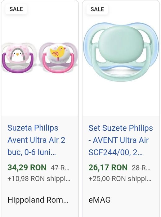 Lot 10 Suzete Philips