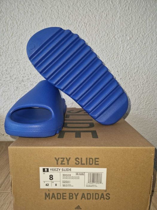 Slapi Adidas YEEZY Slide albastri marimea 38