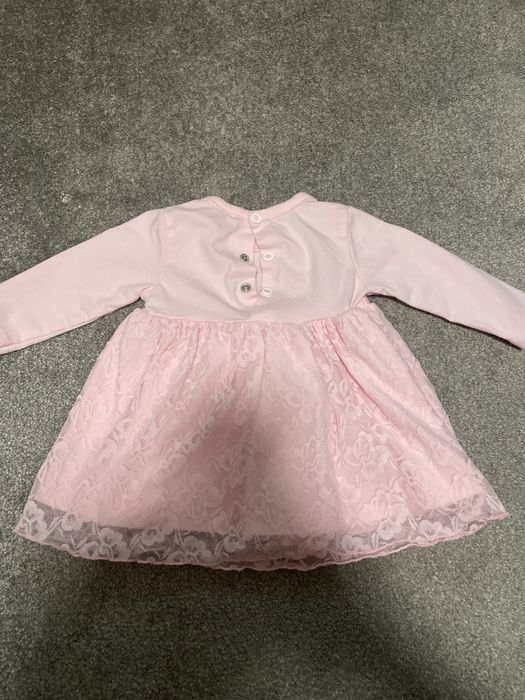 Рокля памук и дантела 3-6 месеца