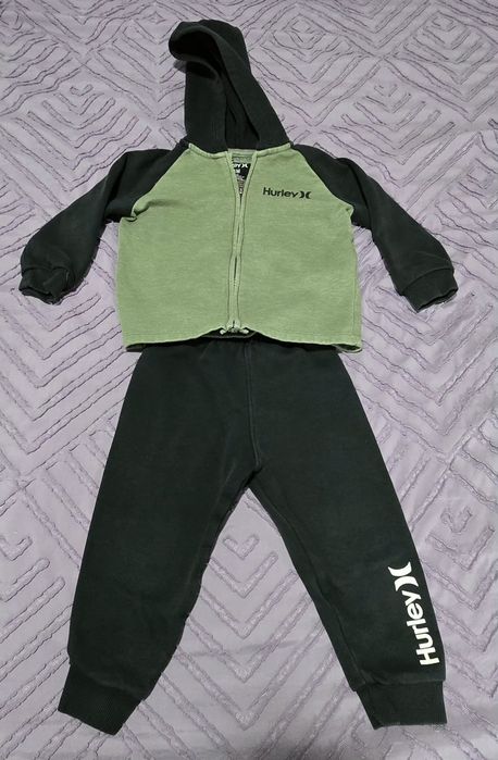 Детски екип Hurley – зелено/черно 86-92 см