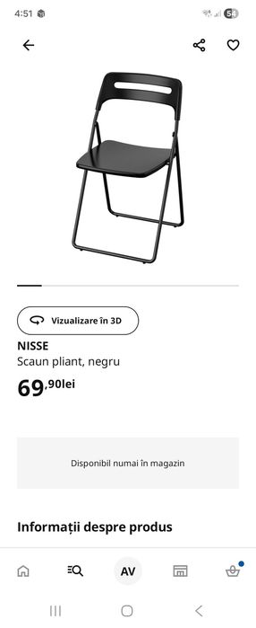De vanzare 6 scaune Ikea Nisse