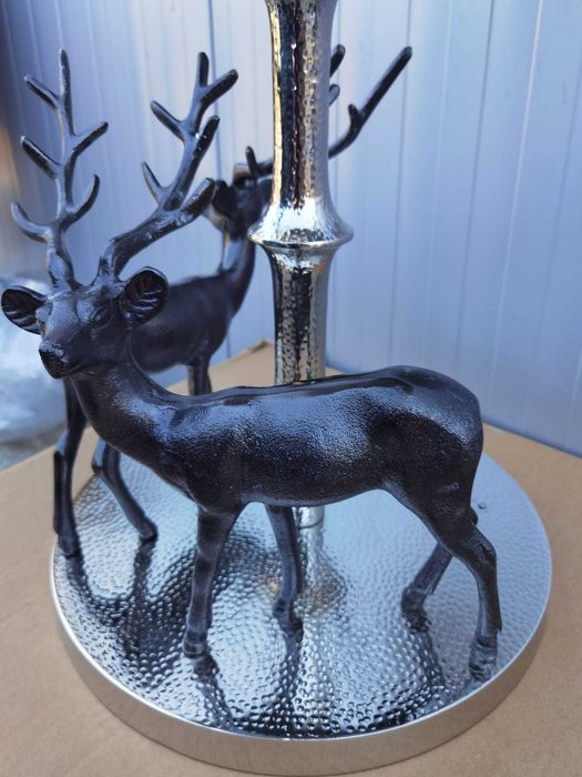 Frapiera de colectie cu cerbi, metal, 78 cm