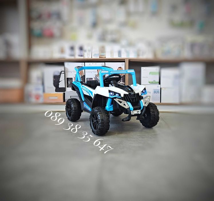 ТОП ЦЕНА!НОВО!Акумулаторен джип/UTV Gobi Go BLUE с 12 V батерия,USB,функция люлеене,дистанцинно