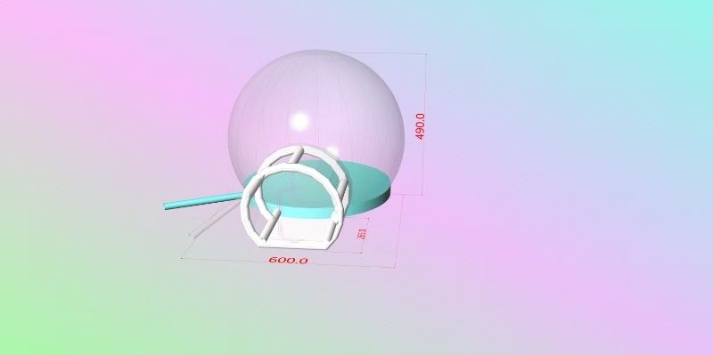 Батут сфера  Buble house. Пузырьковый дом