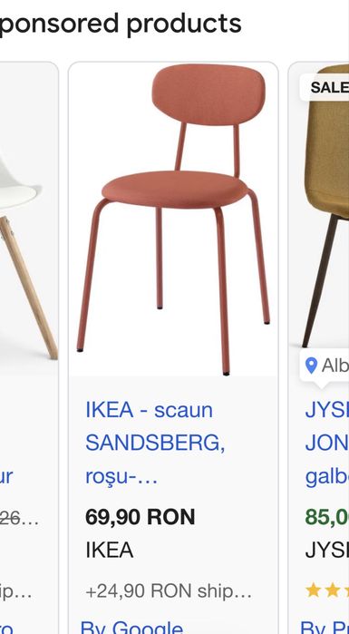 Scaune Sandsberg Ikea rosu 25 de bucati
