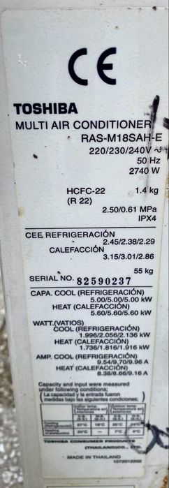 Aer conditioner Toshiba 22500BTU