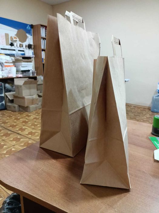 Крафт пакет с ручками