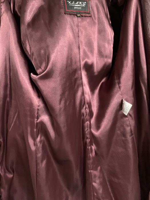 Кожаный плащ б/у