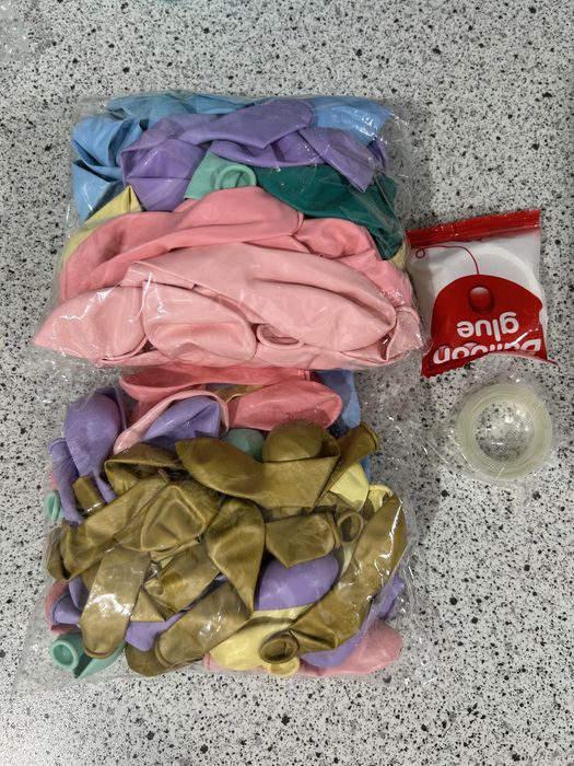 Seturi arcada baloane macarons/albastru/ roz