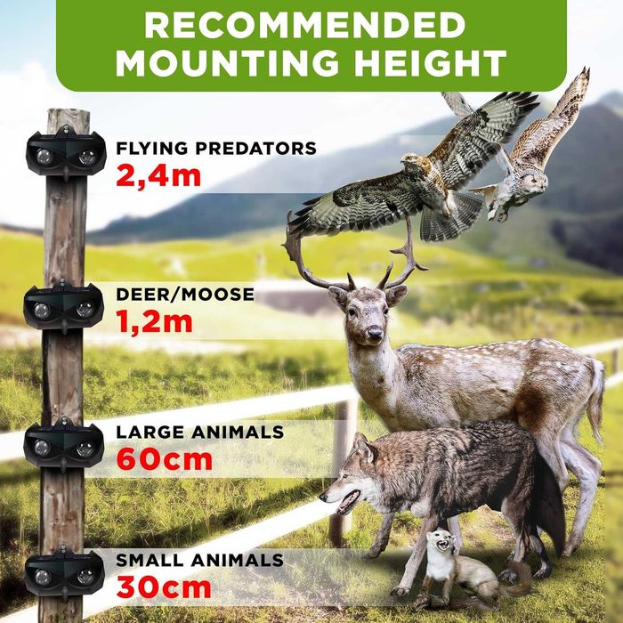 ISOTRONIC соларен  репелент за диви животни със синя светлина-2 броя