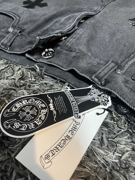 Blugi Chrome Hearts Gri Marimea M (32 talie)
