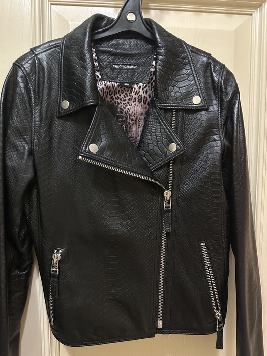 Питоновая куртка кожаная
