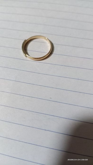 Обручальное кольцо с бриллиантами. 585 проба.