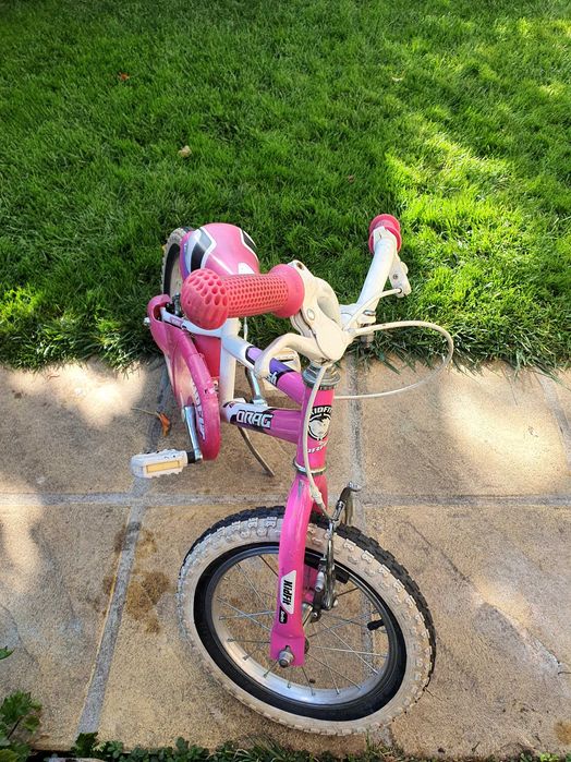 Детски Drag Rush 14 велосипед - розово/бяло