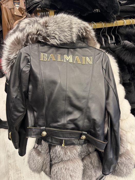 Geaca piele dama balmain