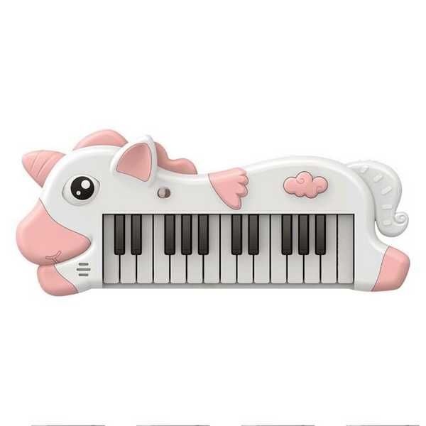 Детска йоника Еднорог, Със светлини, звуци и 25 песнички, Розов