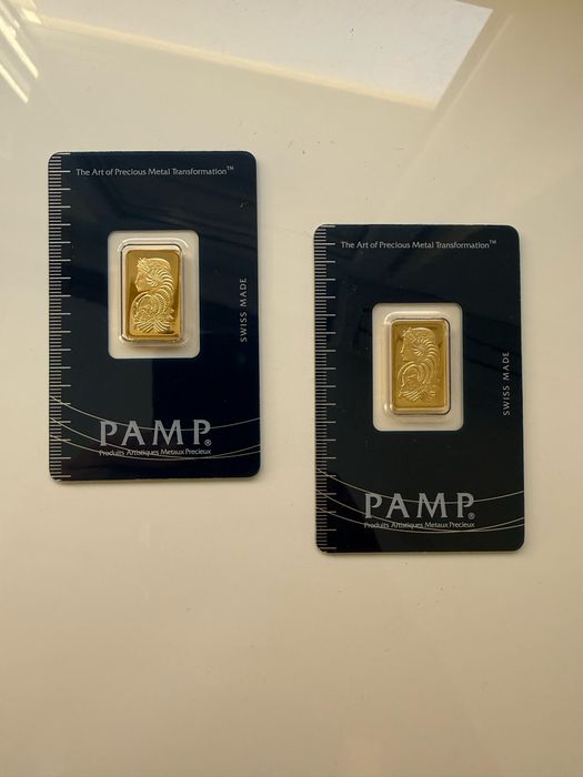 Златни кюлчета PAMP Suisse 5гр 24К