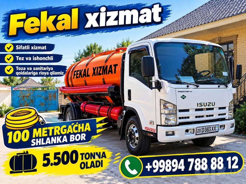 gavnavoz fekal xizmat bor