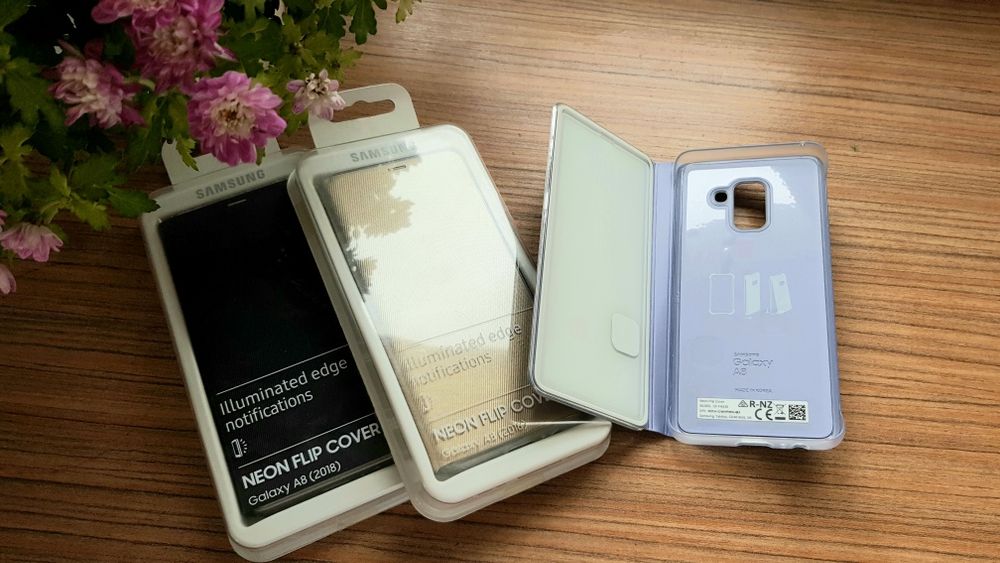 Husa Originala Flip cover Neon Samsung Galaxy A8 2018 Noua!