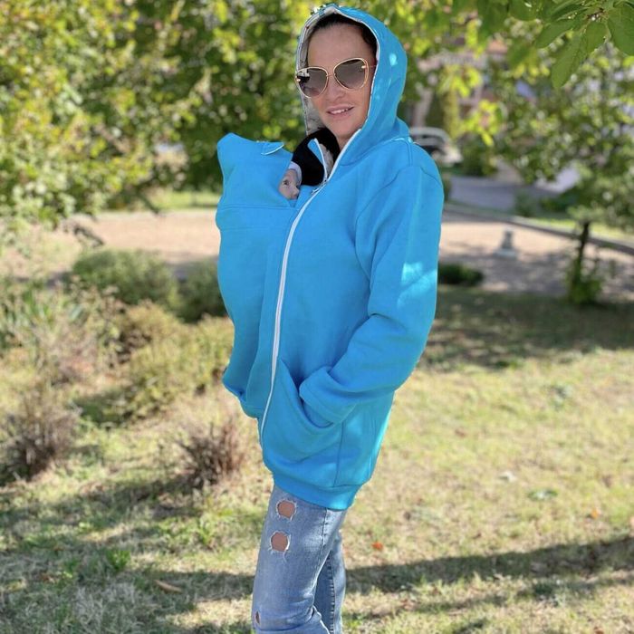 Разпродажба | Памучен суитшърт за бебеносене Simply - Blue