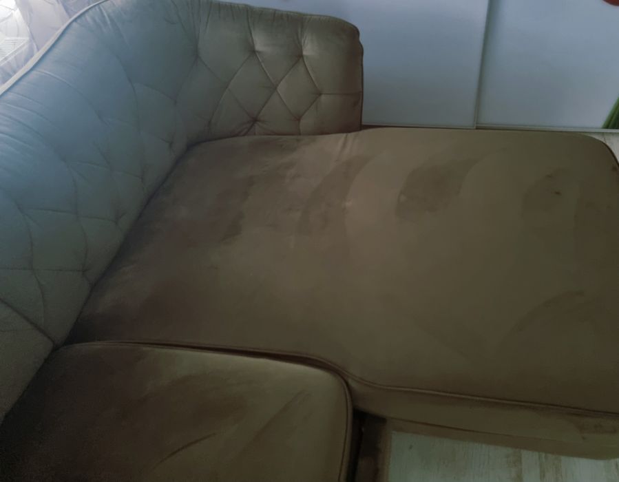 Coltar Cotta extensibil RETRO , dreapta, stofa velvet oliv