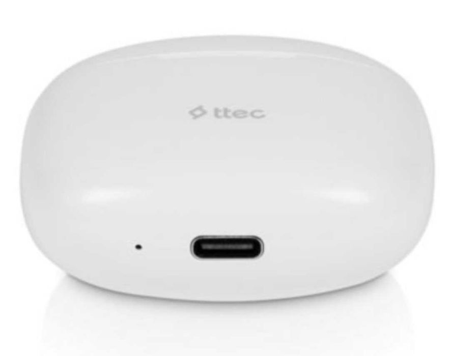 Чисто нови безжични слушалки ttec bluetooth, TWS, бели