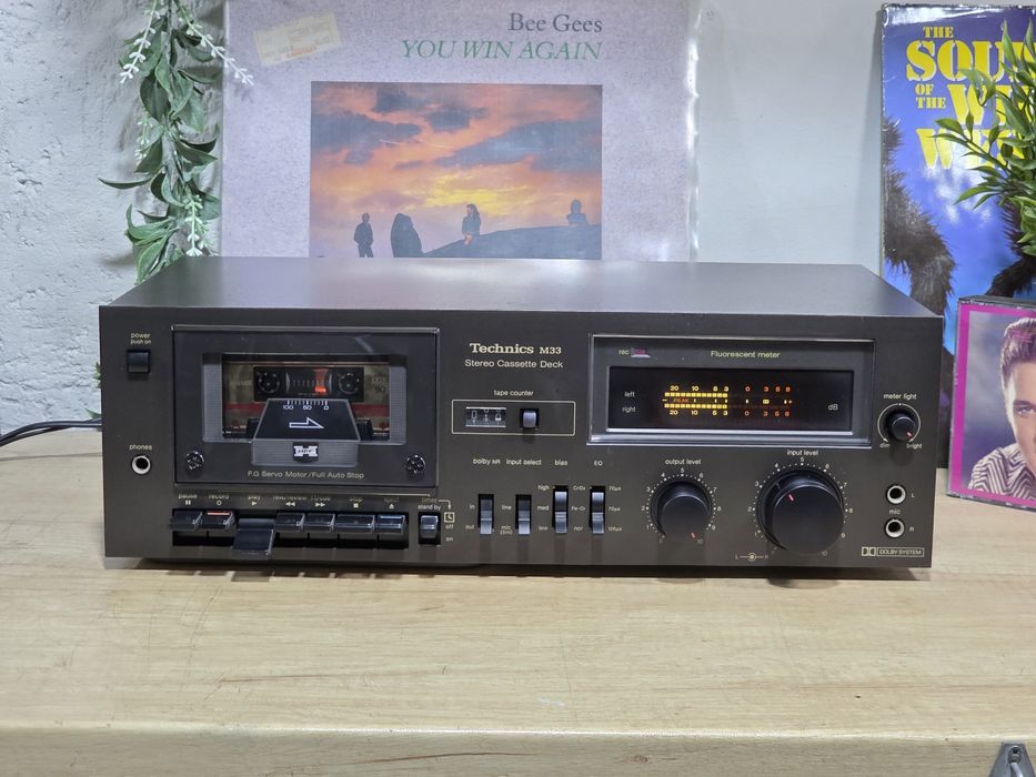 Casetofon deck TECHNICS RS-M33G,  retro analogic, bias, eq, vumetre