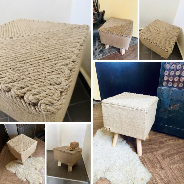 Ръчно изработена табуретка за артистичен интериор