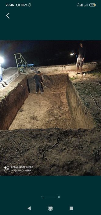 Копаем траншей Септик