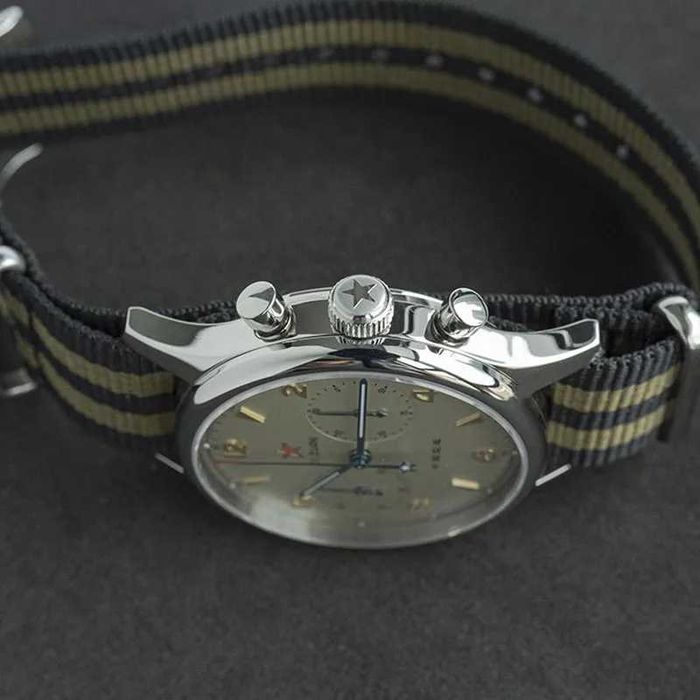 Ceas 1963 Polit Cronograf ST1901 Mecanic Air Force 40mm Safir Seagull