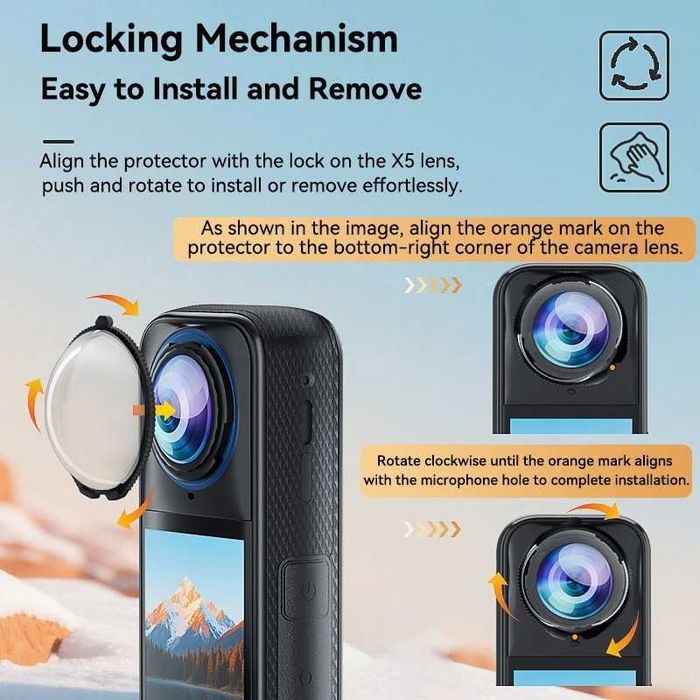 Protectie obiective lentile sticky lens Premium Lens Guards pentru camera actiune Insta360 X5
