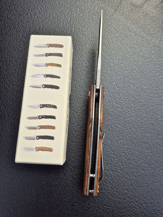 Сгъваем нож SHIROGOROV,стомана D2 с дървена дръжка,SH201