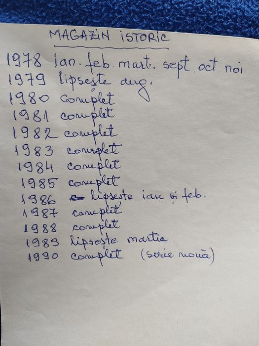 Colecție magazin istoric