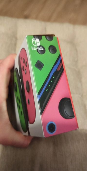 Pereche Controlere Nintendo Switch Joy-Con Neon Verde /Neon Roz (Originale) noi