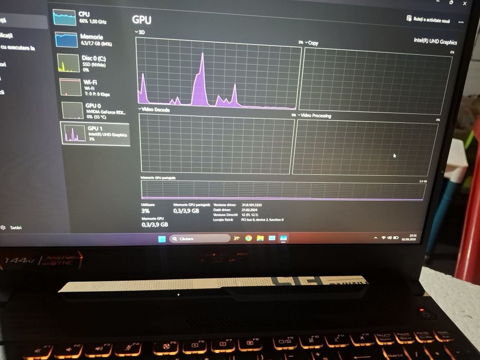 Laptop Asus gaming tuf F15 FX506HF