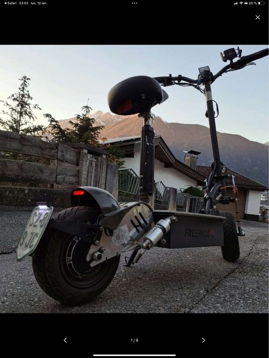 TROTINETA SCUTER ELECTRIC eFlux Freerider S2 HUB 2500W pliabil camping