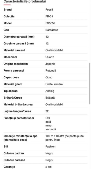 Ceas Fossil Bărbătesc