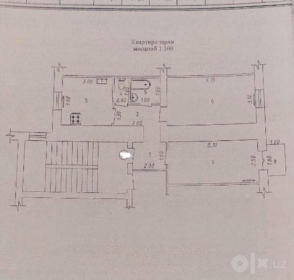 Новомосковская 2/3/4 ВЫСОКОПОТОЛОЧKA 55m2 Мирзо-Улугбекский рaйон