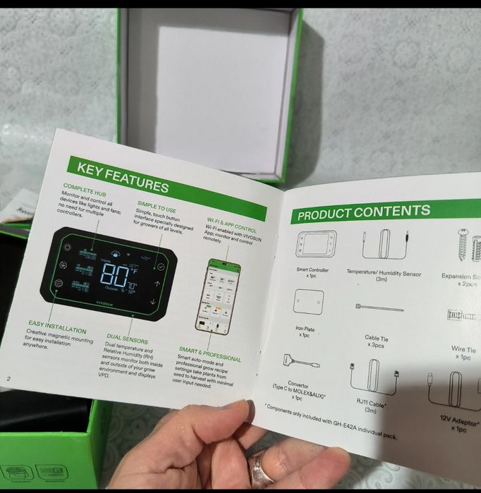 Termostat GrowHub Controller inteligent pt cultivare plante cu WiFi
