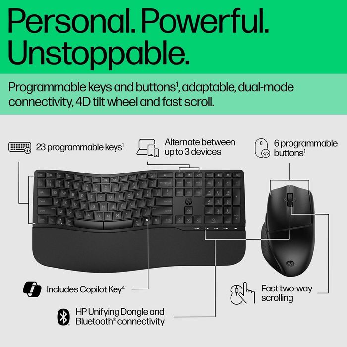 Беспроводной комплект Клавиатура + мышь HP 680 Comfort Wave Bluetooth