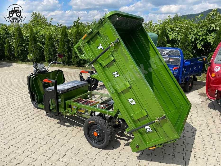 Triciclu Thor worker basculabil cu bena Agramix nou oferta rate