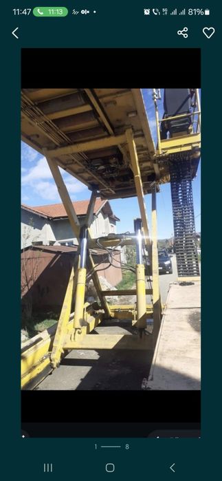 cilindru 105 cm diametru tija 100 mm de pe nacelă 6 tone