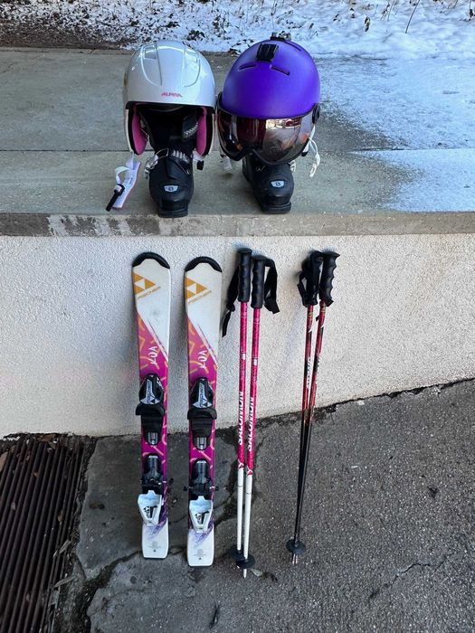 Skiuri Fischer KOA 90 cm + Clapari + Bete si Casca