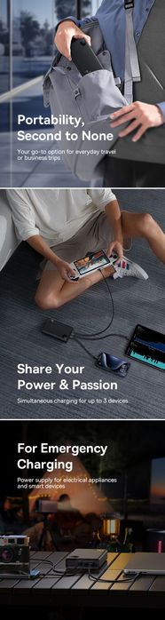 Baseus Adaman 140W / 24000mAh Power Bank for MacBook/Laptop/Ultrabook