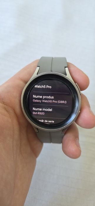 Samsung Galaxy Watch 5 Pro 45mm Titanium Gray – Pachet complet, stare impecabilă