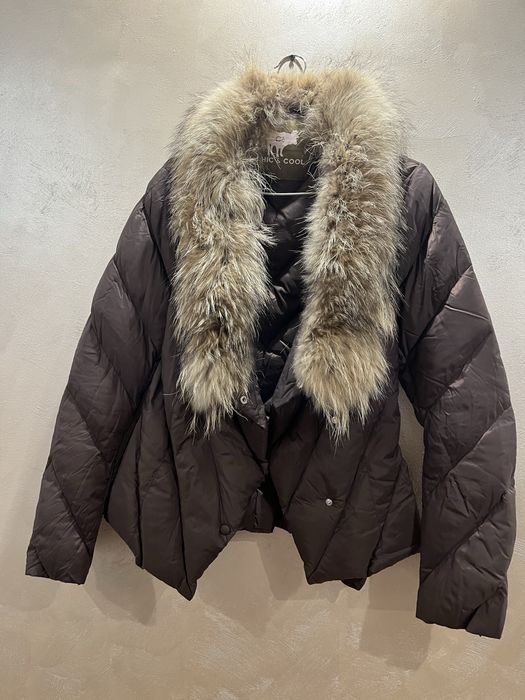 geaca de fas cu blana naturala si umplutura  puf