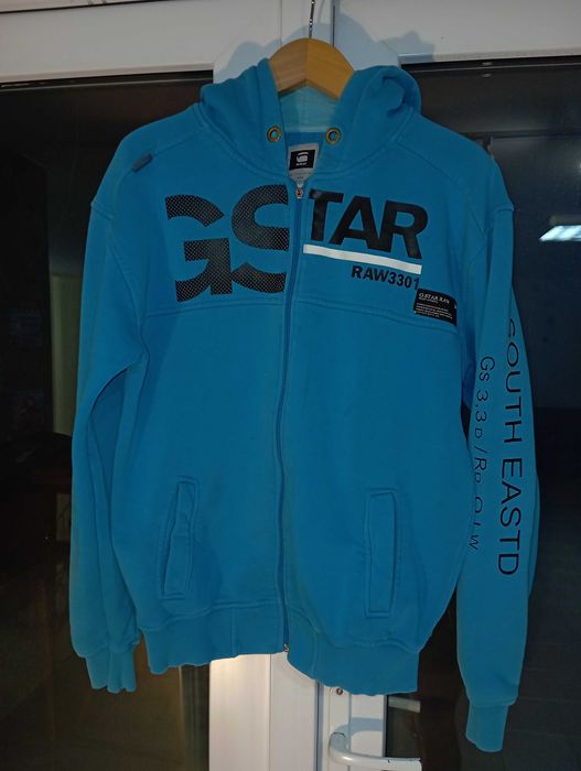 G‑Star RAW 3301 G Star тъмносин с принт, размер L