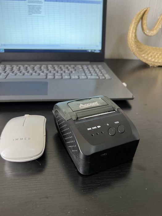 Мини Принтер. Чек учун. 58 мм принтер Bluetooth. Онлайн Касса учун.