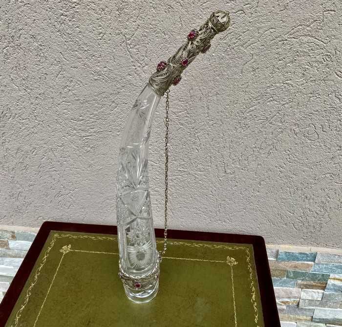 Cornul abundentei-cristal Bohemia-argint filigranat-Austria